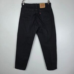 Levi's USA Made 90s Vintage 550 Black Denim Jeans Mens Straight Fit 35x29